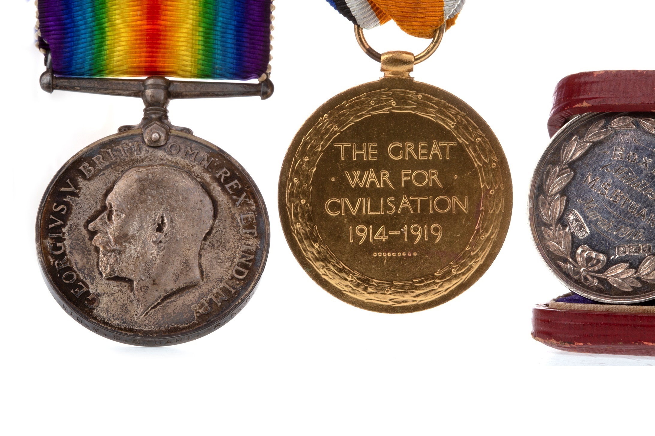 A BOXING MEDAL AND TWO MILITARY CAMPAIGN MEDALS - Image 3 of 3