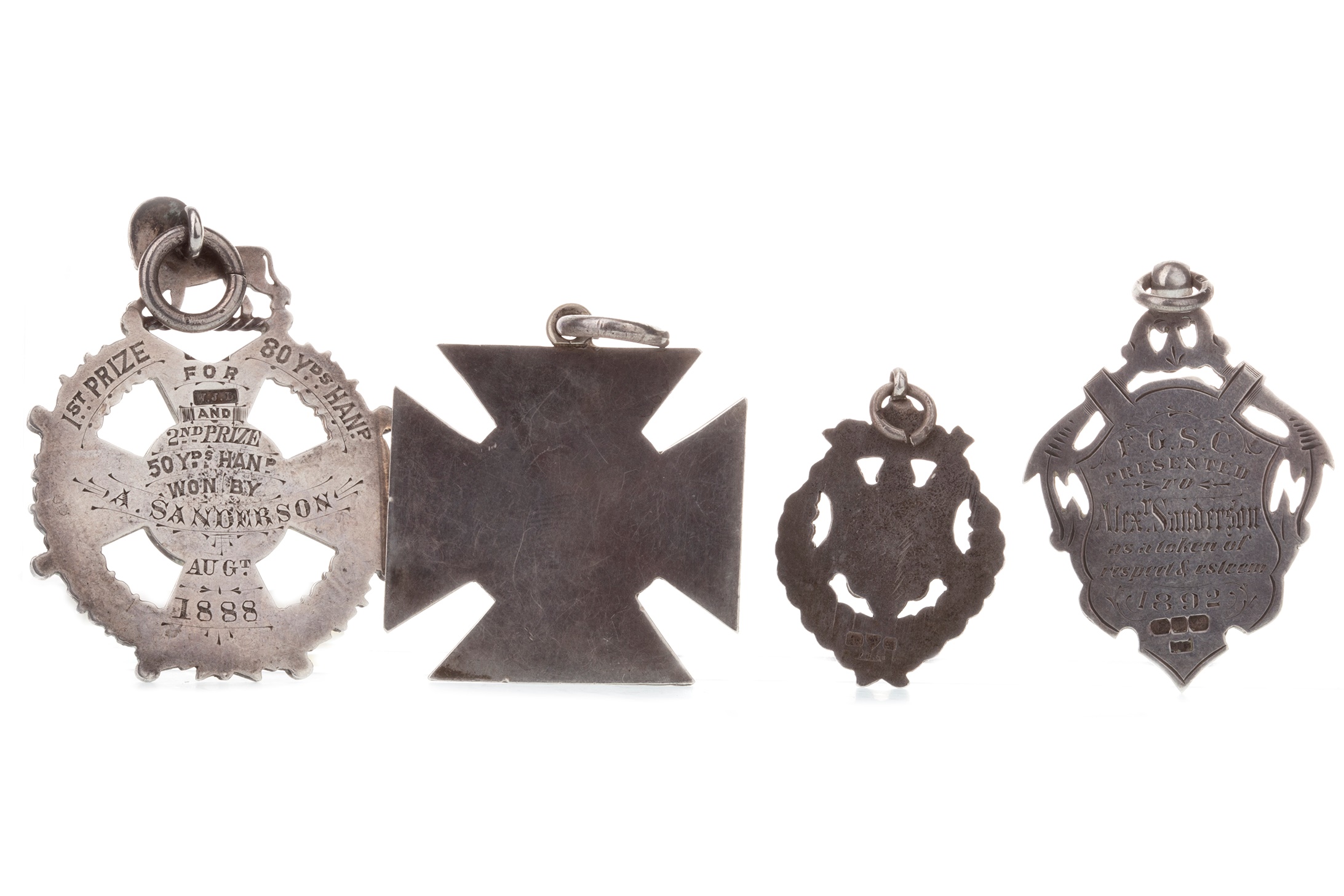 A LOT OF FOUR VICTORIAN SPORTING MEDALS - Image 2 of 2