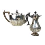 EDWARD VII SILVER TEA AND HOT WATER POTS - AWARDED TO THE WINNERS OF THE AYR REGATTA