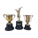 GOLFING INTEREST - THREE EARLY 20TH CENTURY GOLFING TROPHIES