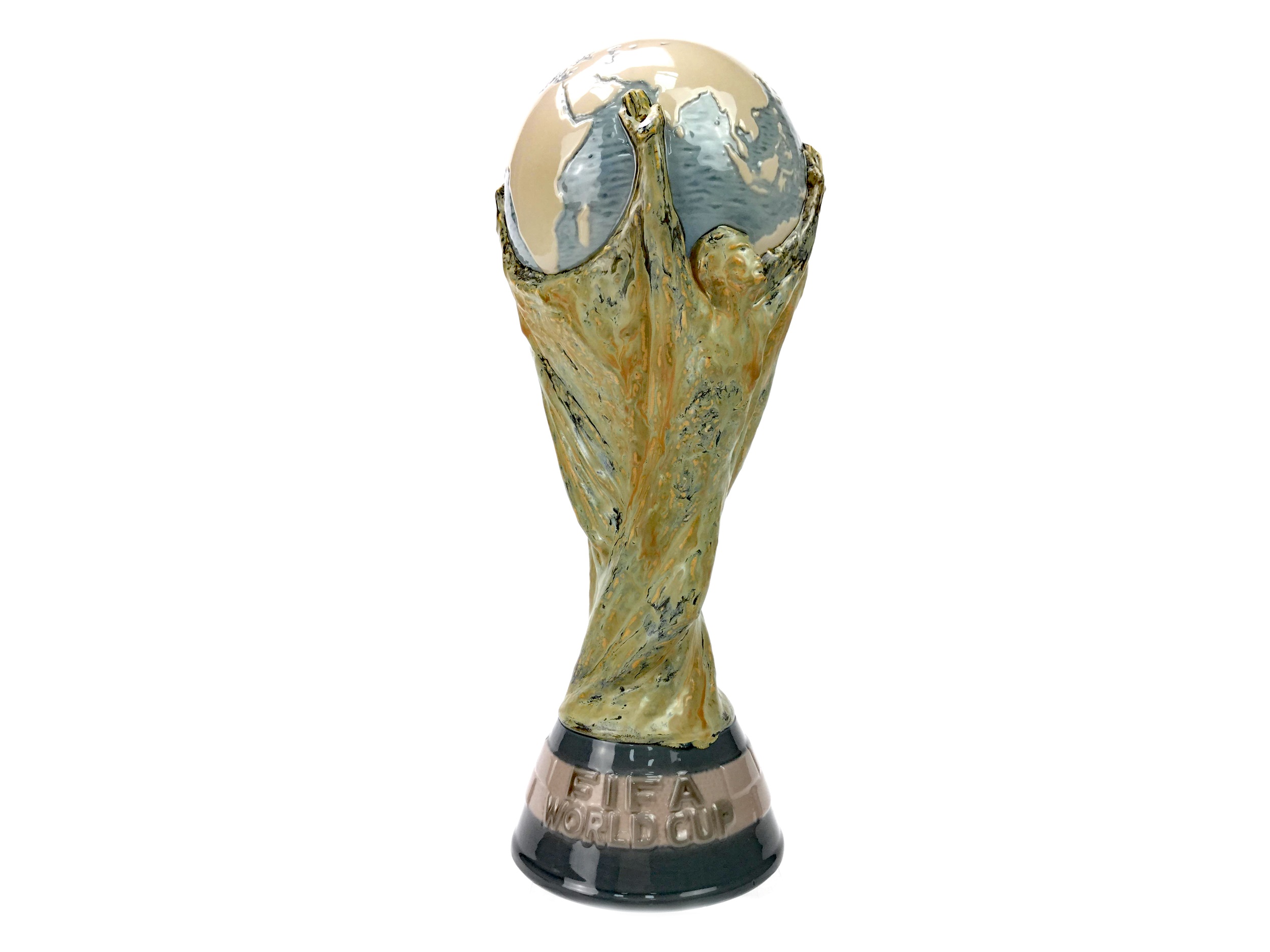 A LLADRO PORCELAIN MODEL OF THE FIFA WORLD CUP TROPHY