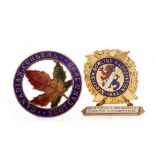 A LATE VICTORIAN SCOTTISH BOWLING ASSOCIATION BADGE AND ANOTHER