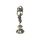 AN EDWARDIAN MOUNT VERNON BOWLING CLUB SILVER BOWLING JACK