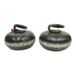 A PAIR OF EARLY 20TH CENTURY CURLING STONES