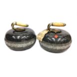 A PAIR OF EARLY 20TH CENTURY CURLING STONES