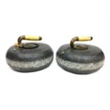 A PAIR OF EARLY 20TH CENTURY CURLING STONES