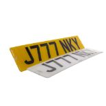 CELTIC F.C. INTEREST - JINKY JOHNSTONE'S REGISTRATION PLATE 'J777 NKY'