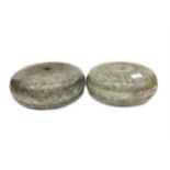 A PAIR OF EARLY 20TH CENTURY CURLING STONES