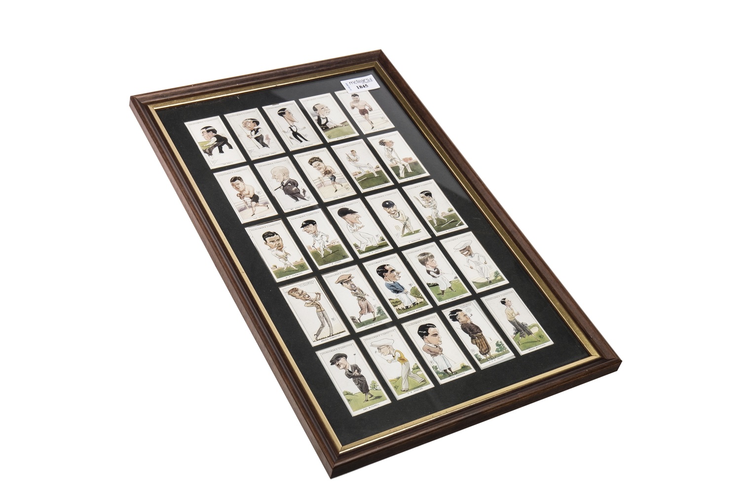 A FRAMED SET OF 'MEN OF THE MOMENT IN SPORT' CHURCHMAN'S CIGARETTE CARDS