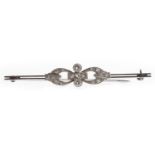 A DIAMOND BAR BROOCH