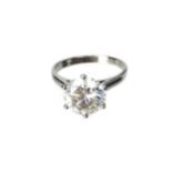 A DIAMOND SOLITAIRE RING