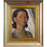 HEAD AND SHOULDERS PORTRAIT OF A YOUNG GIRL, AN OIL BY BERNARD FLEETWOOD WALKER