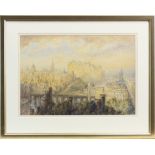 A VIEW OF EDINBURGH, A WATERCOLOUR BY MARY WEATHERILL