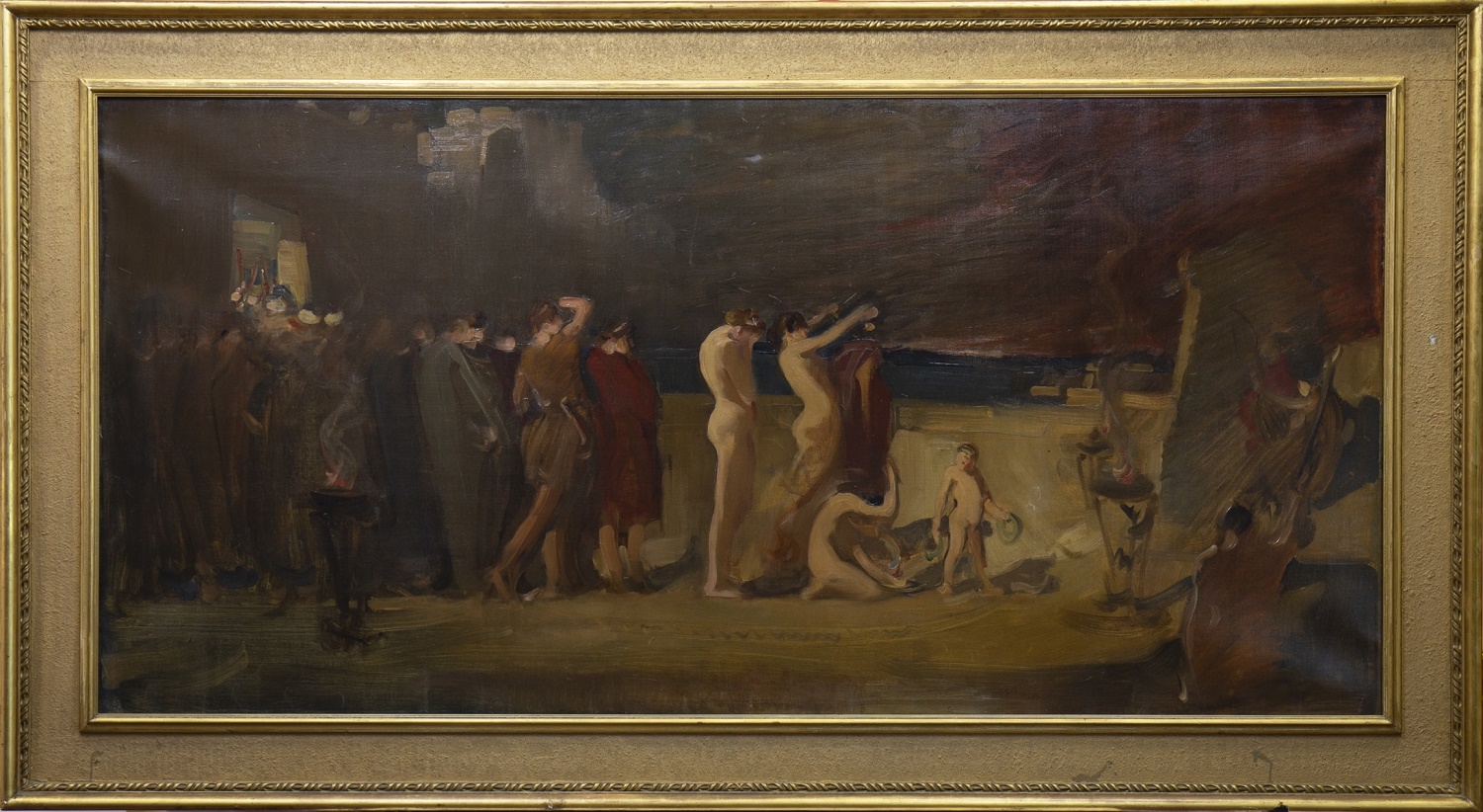 SUCH BURIAL, THEN THE ILLUSTRIOUS HECTOR FOUND, AN OIL BY ROBERT BROUGH