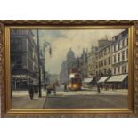 TOWARDS CENTRAL STATION, AN OIL BY PETER ST CLAIR MERRIMAN