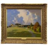 SUSSEX GOLF COURSE, AN OIL BY GEORGE HENRY