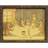 AN AFTER DINNER STORY, A WATERCOLOUR BY LOUIS WAIN