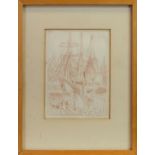 BOAT IN HARBOUR, AN ETCHING BY JEAN DUFY