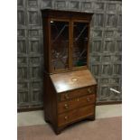 A 19TH CENTURY MAHOGANY BUREAU BOOKCASE