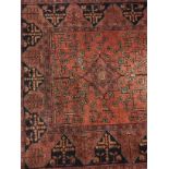 A LOT OF TWO AFGHAN BOKHARA RUGS