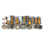 A LOT OF THIRTEEN BRITISH WWI 1914-18 MEDALS