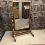 A VICTORIAN CHEVAL MIRROR