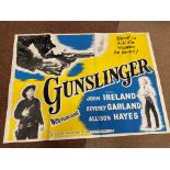 A QUAD FILM POSTER FOR GUNSLINGER AND FOUR OTHER FILM POSTERS