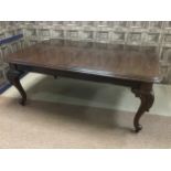 A VICTORIAN MAHOGANY TELESCOPIC EXTENDING DINING TABLE