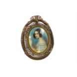 A PORTRAIT MINIATURE OF PRINCESS ALEXANDRIA OF BAVARIA