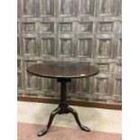 A GEORGE III MAHOGANY TILT TOP TABLE