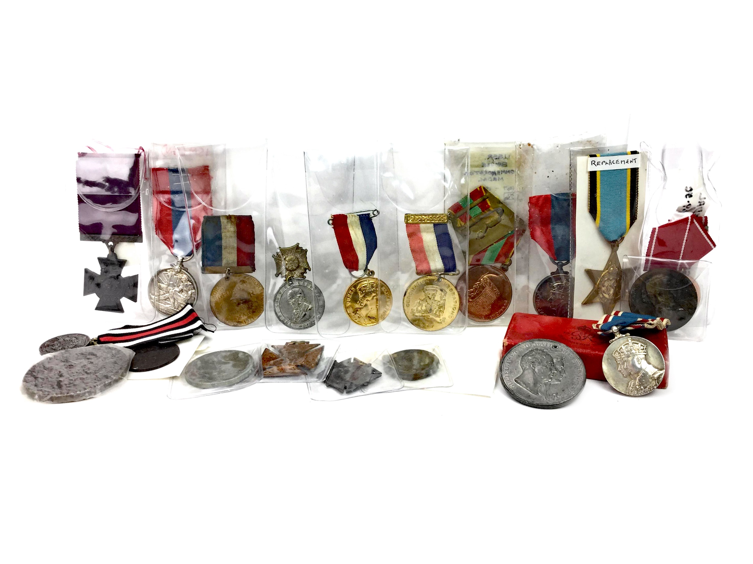 A LOT OF TWO IMPERIAL SERVICE MEDALS AND OTHERS