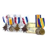 A WWI BRITISH WAR MEDAL AND OTHERS