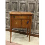 A 19TH CENTURY SATINWOOD AND CROSSBANDED CABINET