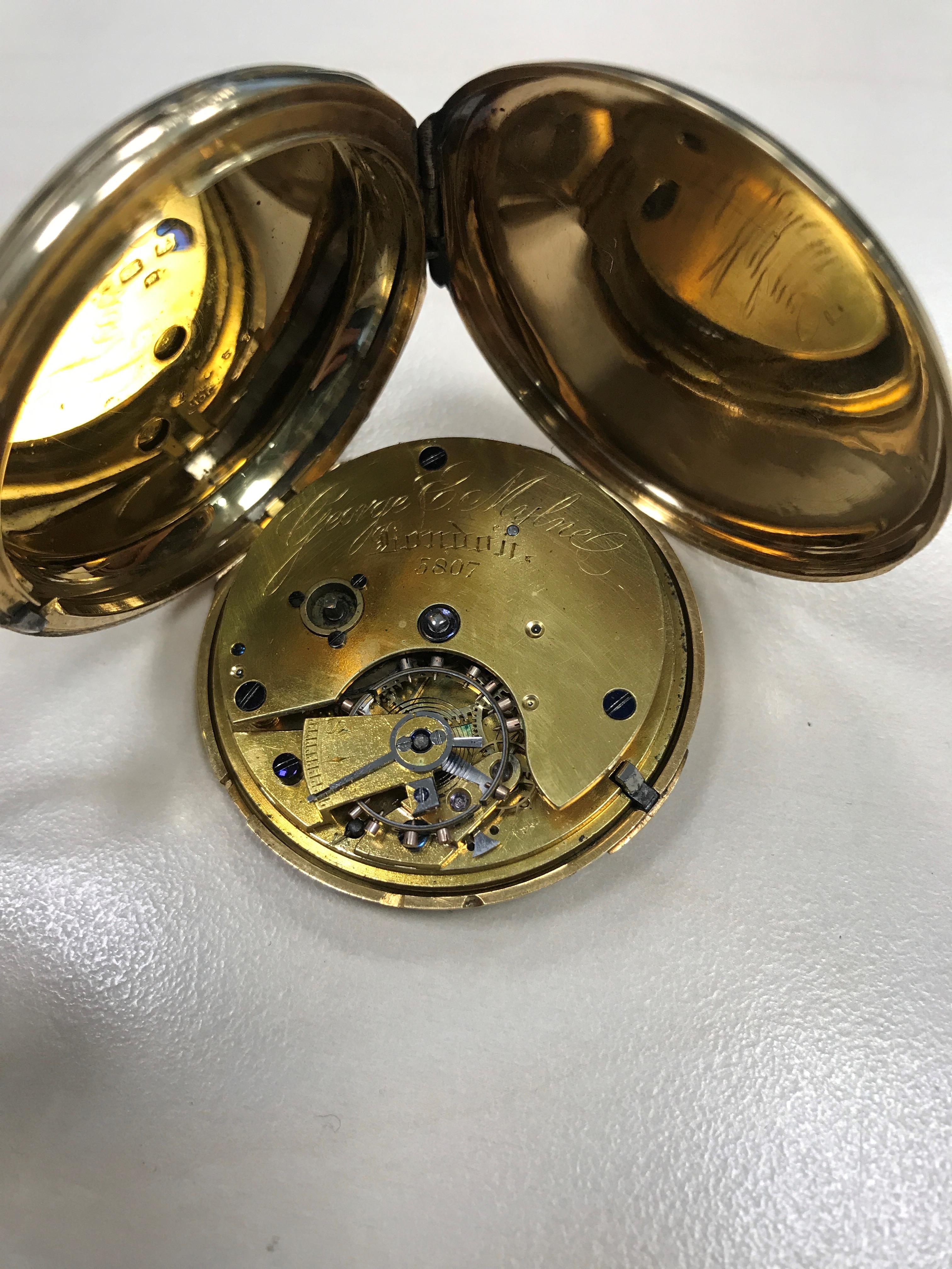 A GOLD FULL HUNTER POCKET WATCH - Image 3 of 3