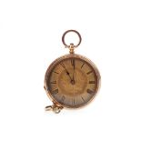 A LADY'S CONTINENTAL GOLD POCKET WATCH