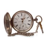 A VICTORIAN SILVER POCKET WATCH