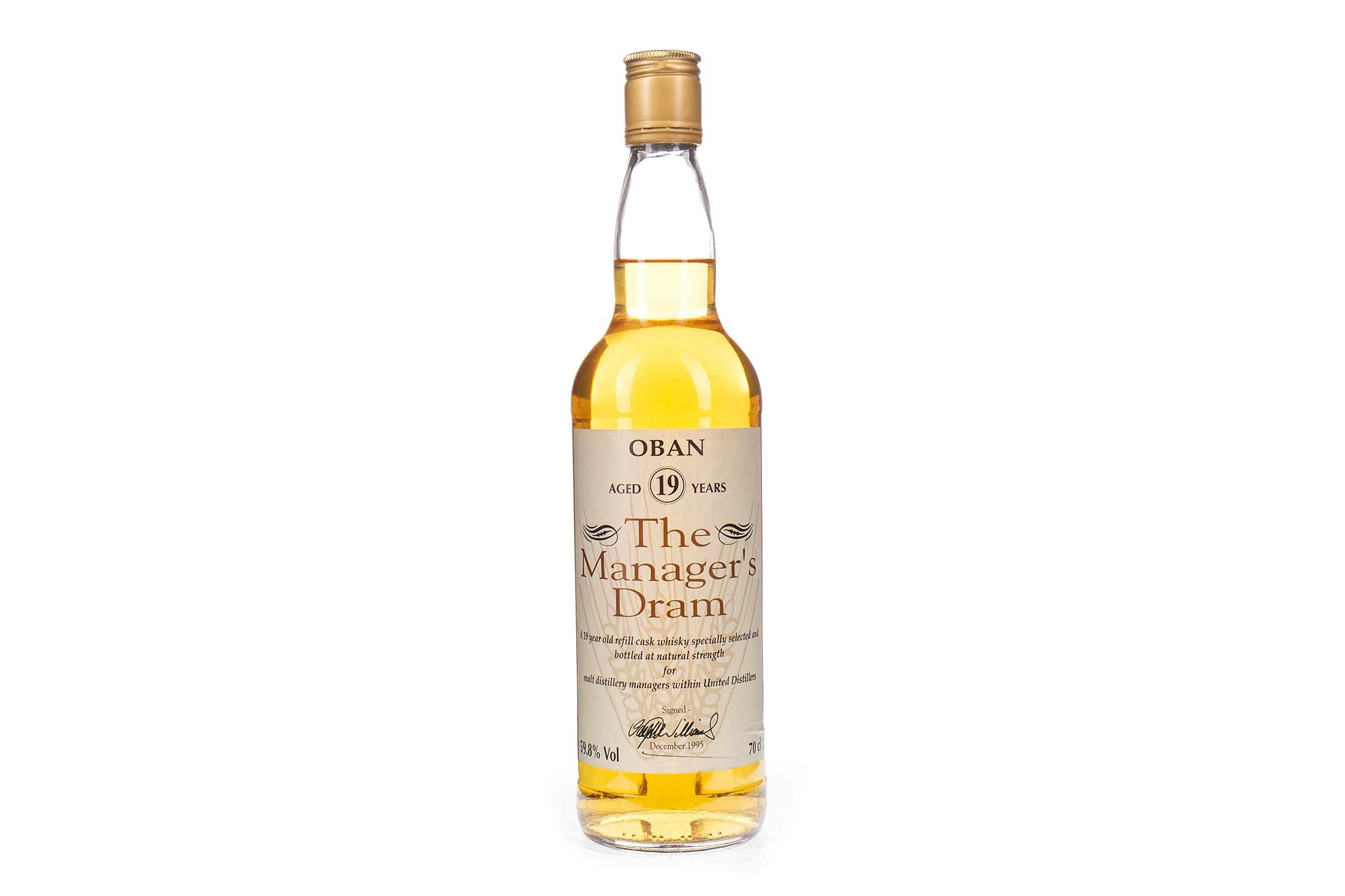 OBAN MANAGERS DRAM AGED 19 YEARS