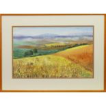 CORNFIELD, A PASTEL BY PETER HUDSON