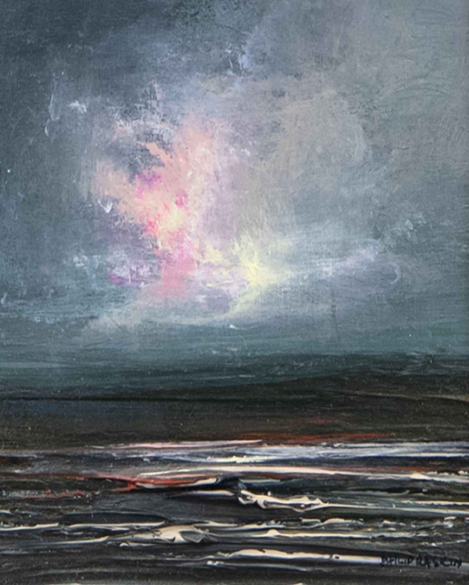 HEBRIDEAN NOCTURE II, AN OIL BY PHILIP RASKIN - Image 2 of 2