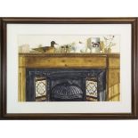 MANTLEPIECE WITH DUCK, A WATERCOLOUR BY GEORGE GILBERT