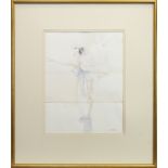 STUDY OF A BALLET DANCER, A WATERCOLOUR BY PATRICK DORRIAN