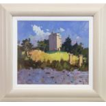 MAINS CASTLE, EAST KILBRIDE, AN OIL BY JAMES ORR