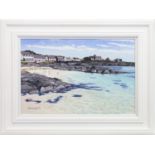 IONA AND THE ABBEY, AN OIL BY FRANK COLCLOUGH