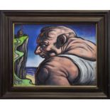 RED FLAG, A PASTEL BY PETER HOWSON