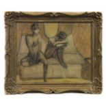 NUDE FIGURES, AN OIL BY SIR ROBIN PHILIPSON