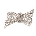 AN ART DECO PLATINUM DIAMOND CLIP BROOCH