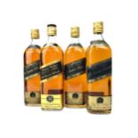 FOUR BOTTLES OF JOHNNIE WALKER BLACK LABEL