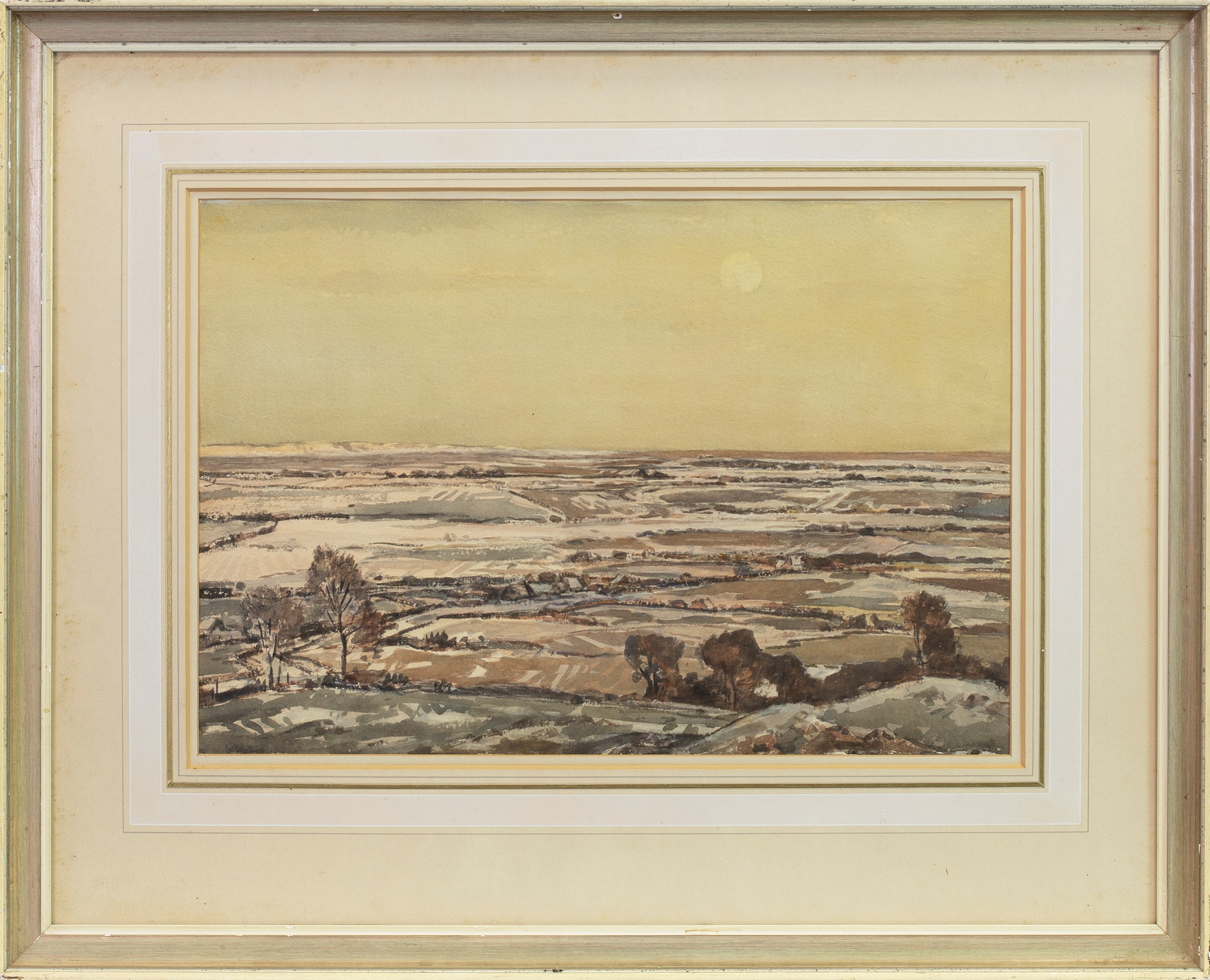 EXTENSIVE WINTER LANDSCAPE, A WATERCOLOUR ATTRIBUTED TO GEORGE GRAHAM