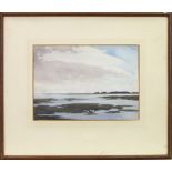 ESTUARY SCENE, A WATERCOLOUR BY PERCY LANCASTER