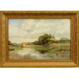 EXTENSIVE LANDSCAPE, AN OIL BY KAREL CORNELIS VAN TILBURG